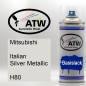 Preview: Mitsubishi, Italian Silver Metallic, H80: 400ml Sprühdose, von ATW Autoteile West.